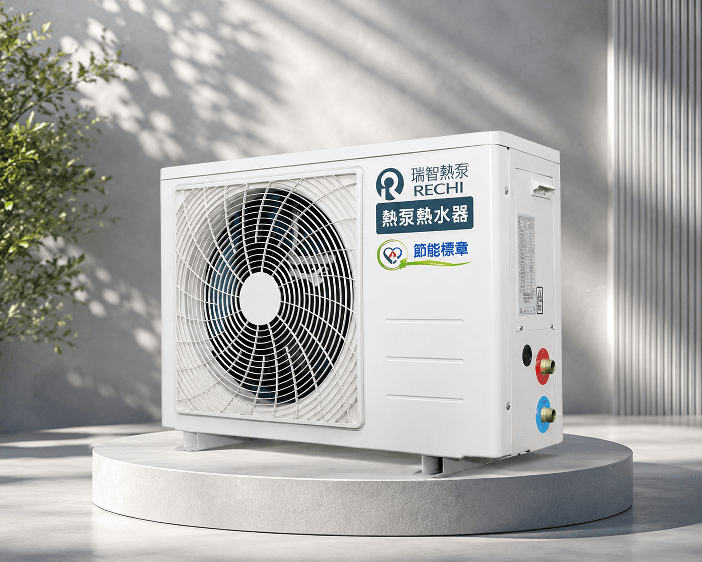 全勝熱泵家用分離式熱水器 — 主機與儲水桶分離設計,彈性安裝・大水量